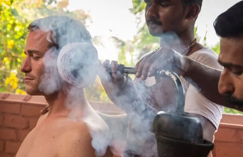 Ksheera Dhoomam treatment – Ayurvedic milk steam therapy at Herbal Hills Center, Mumbai