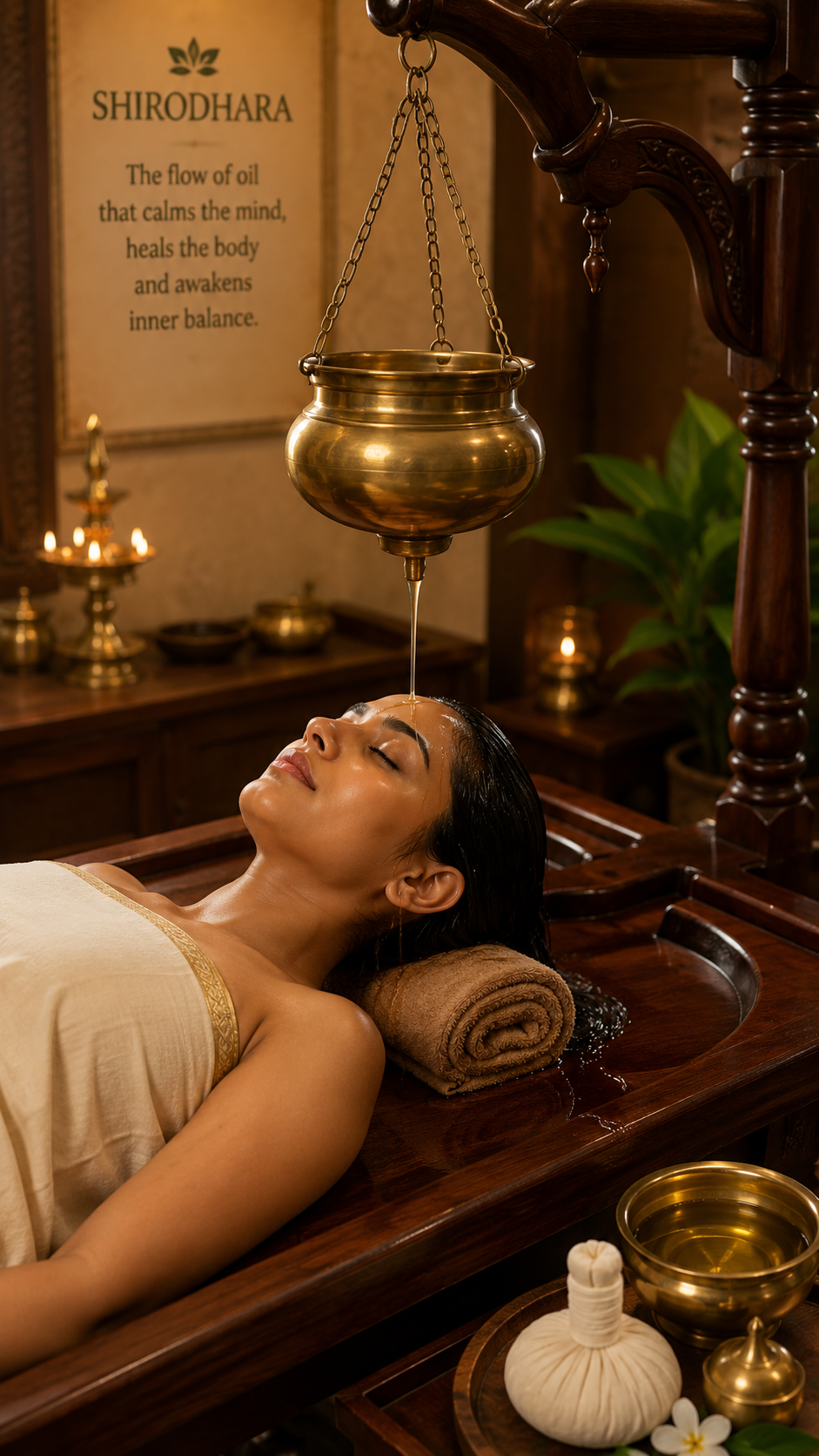 Shirodhara Ayurvedic Treatment at Herbal Hills Wellness Center
