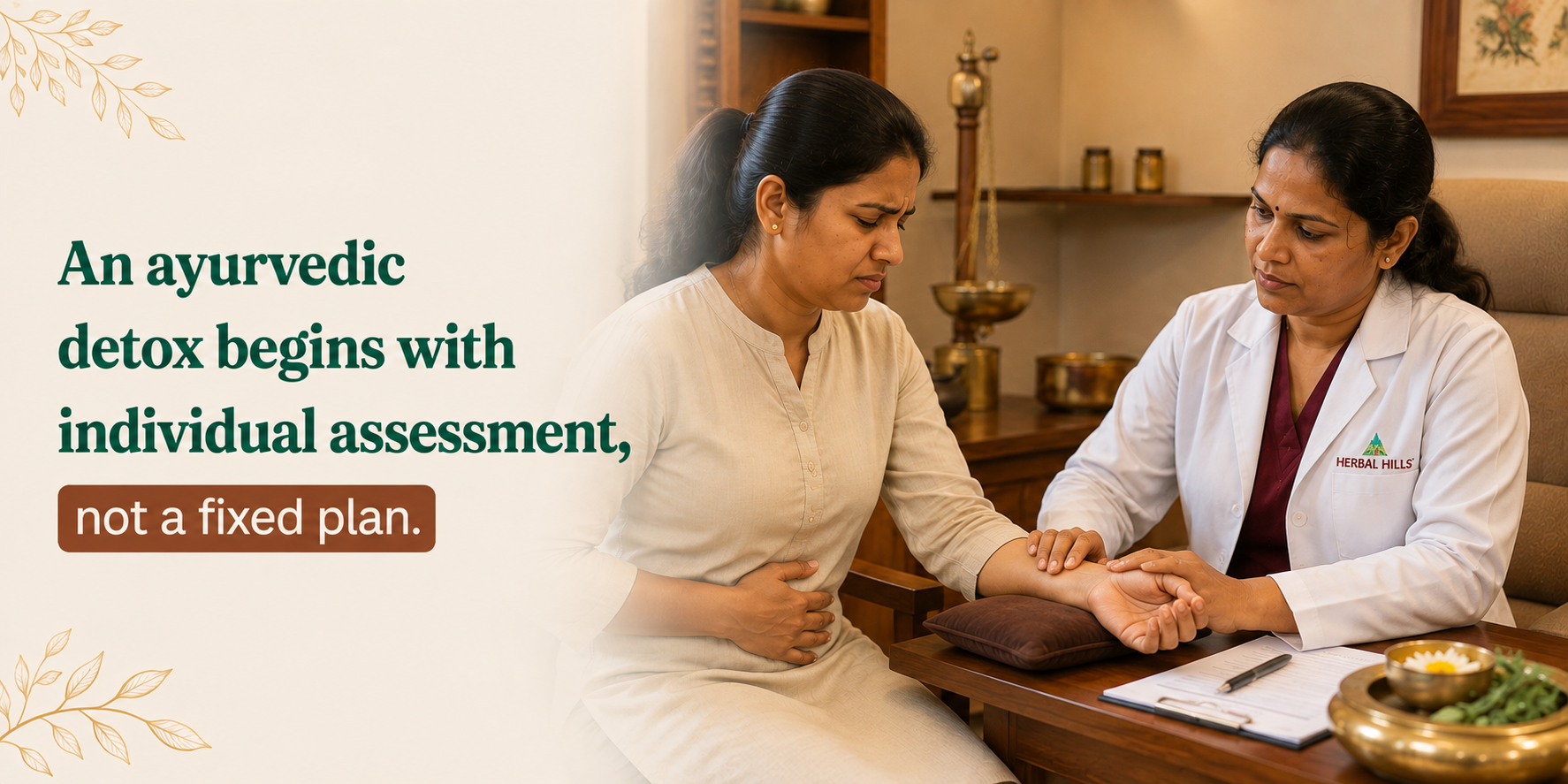 Ayurvedic detox and digestion — Agni, the digestive fire, with herbs and warm water