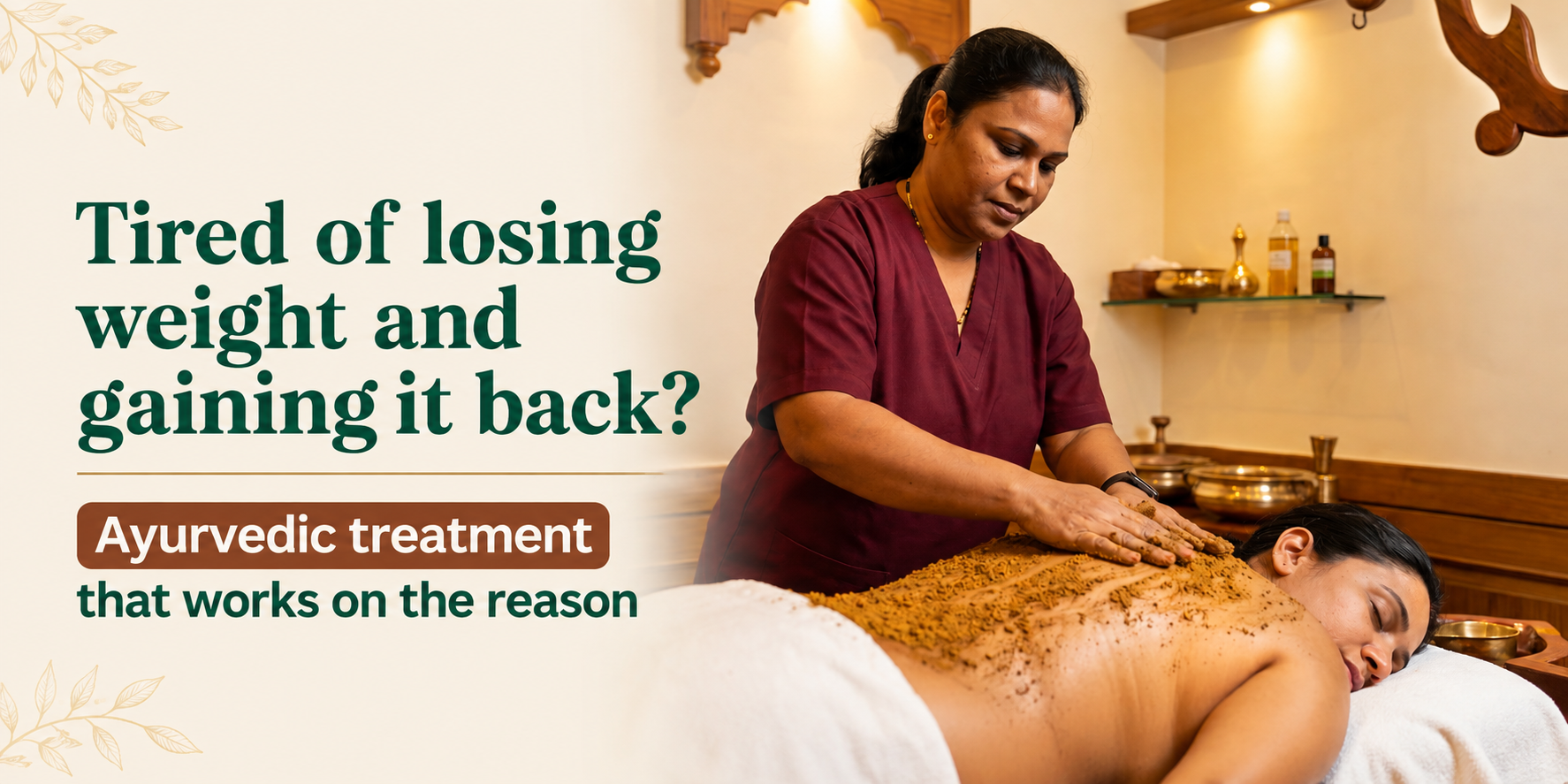 Ayurvedic weight management at Herbal Hills Wellness Center, Mumbai — Udvartana herbal powder therapy and Panchakarma for lasting weight loss