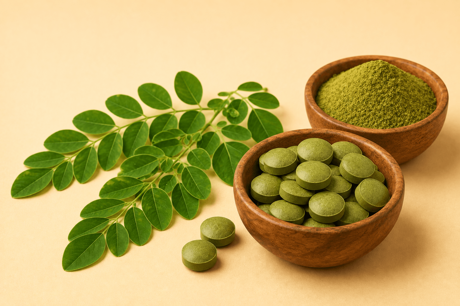 Herbal Hills Moringa in tablet, powder and capsule form
