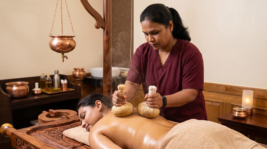 Potali herbal poultice massage at Herbal Hills Wellness Center, Mumbai