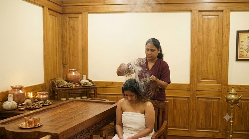 Dhoopan – ayurvedic treatment for hair fall, Herbal Hills
