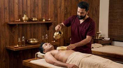 Hrudbasti – one of the Ayurvedic therapies at Herbal Hills Center, Mumbai