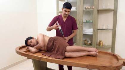 Lekhan Basti – one of the Ayurvedic therapies at Herbal Hills Center, Mumbai