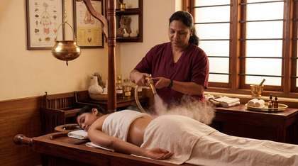 Nadi Swedan – one of the Ayurvedic therapies at Herbal Hills Center, Mumbai