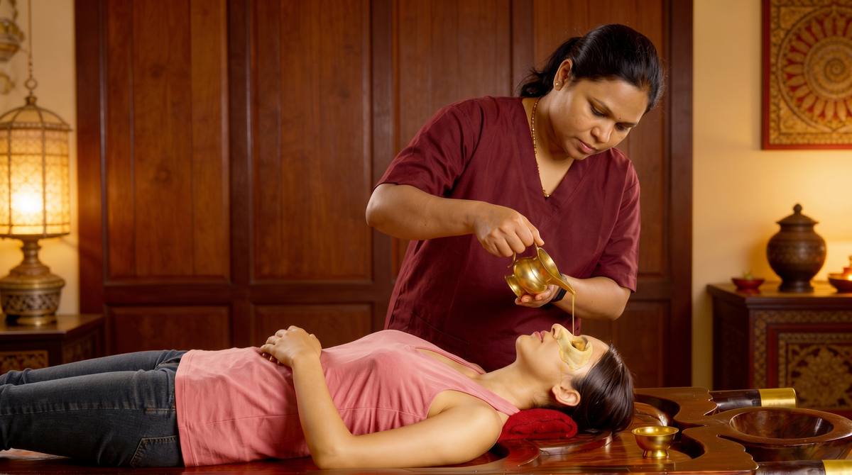 Netra Tarpan eye rejuvenation – Ayurvedic ghee eye therapy at Herbal Hills Wellness Center, Mumbai