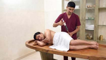 Niruha Basti – one of the Ayurvedic therapies at Herbal Hills Center, Mumbai