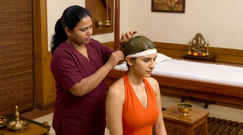hair fall treatment in ayurveda - Shiro Lepam at Herbal Hills Center, Mumbai