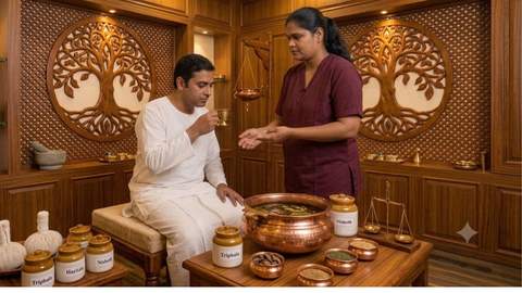 ayurvedic treatment for blood pressure - Virechan at Herbal Hills Center, Mumbai