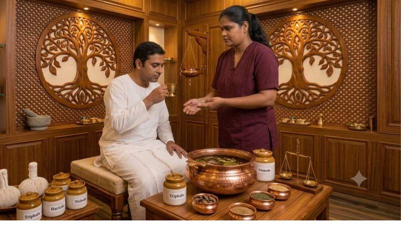 Virechan for hair fall at Herbal Hills Center, Mumbai